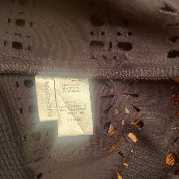 Amanda & Chelsea Black Midi Pencil Skirt Size 10 - Picture 7 of 7